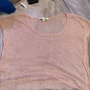 Pink Beaded shirt